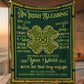 Four-Leaf Clover Fleece Blanket, An Irish Blessing Woven Blanket, Sherpa Blanket St Patrick's Day Gift For For Irish Lover