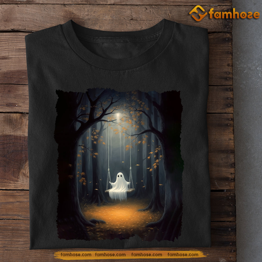 The Ghost Playing On The Swing - Halloween T-shirt, Halloween Costume Gift, Ghost Tees