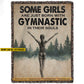 Personalized Gymnastics Girl Fleece Blanket, Born With Gymnastics In Their Souls Woven Blanket, Cool Sherpa Blanket Gift For Kids, Gymnastics Lovers