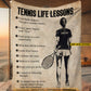 Personalized Tennis Girls Fleece Blanket, Tennis Life Lessons Woven Blanket, Cool Sherpa Blanket Gift For Tennis Girls, Tennis Lovers