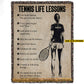 Personalized Tennis Girls Fleece Blanket, Tennis Life Lessons Woven Blanket, Cool Sherpa Blanket Gift For Tennis Girls, Tennis Lovers