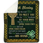 Lucky Shamrock God Fleece Blanket, An Irish Blessing Woven Blanket, Sherpa Blanket St Patrick's Day Gift For For Irish Lover