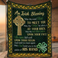 Lucky Shamrock God Fleece Blanket, An Irish Blessing Woven Blanket, Sherpa Blanket St Patrick's Day Gift For For Irish Lover