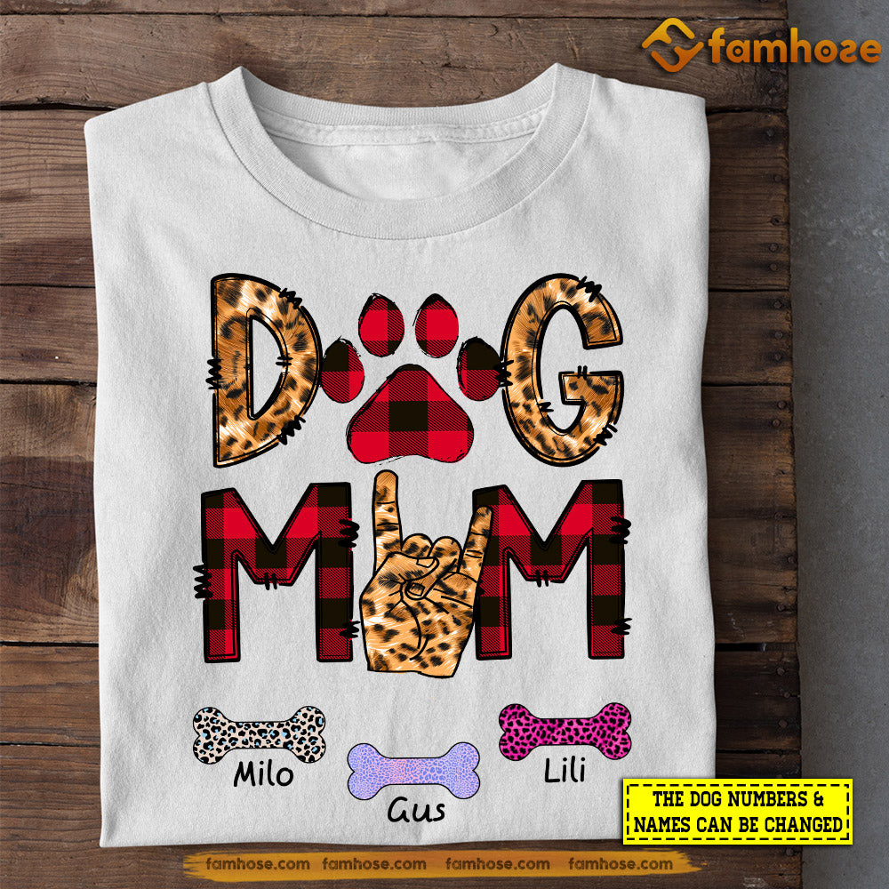 Personalized Dog T-shirt, Dog Mom, Mother's Day Gift For Dog Lovers, Dog Owners,  Dog Mom Tees