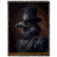 Cool Victorian Raven Fleece Blanket, The Noble Raven Woven Blanket - Sherpa Blanket Gift For Victorian Animal Lovers
