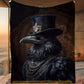 Cool Victorian Raven Fleece Blanket, The Noble Raven Woven Blanket - Sherpa Blanket Gift For Victorian Animal Lovers