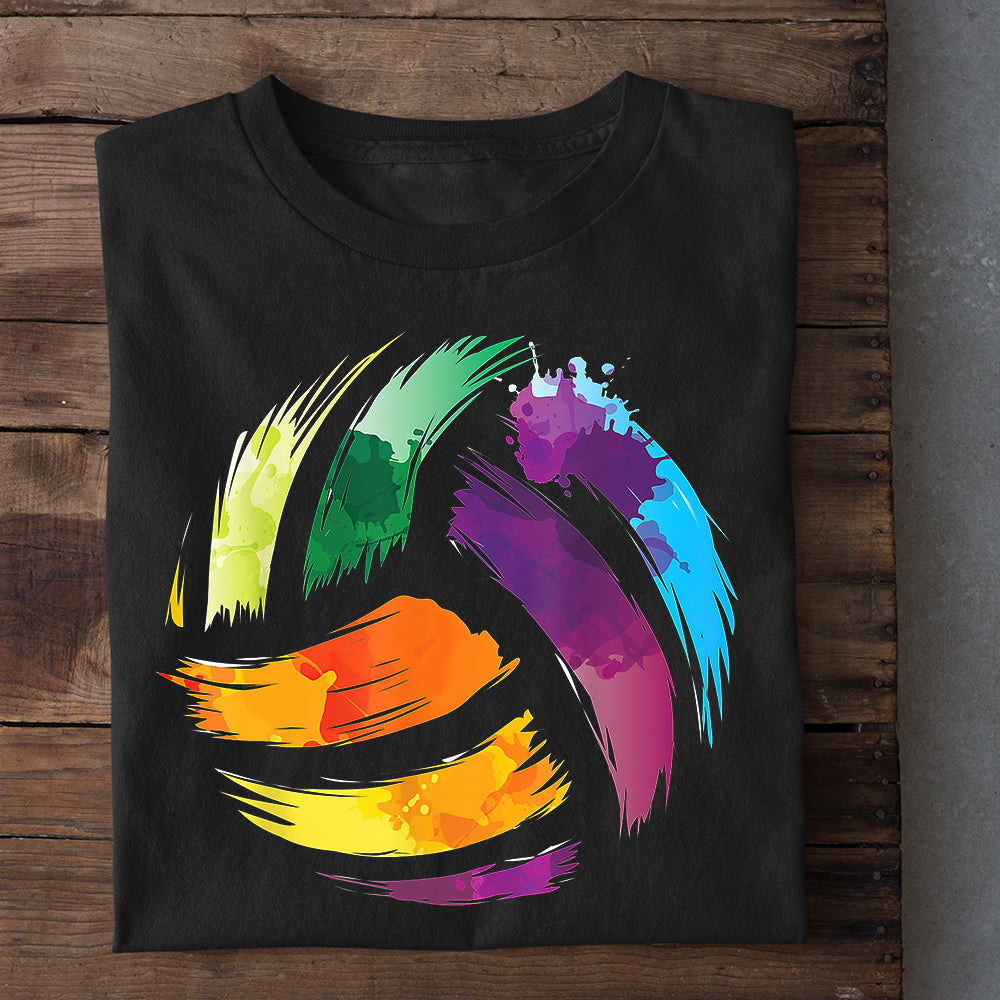 Volleyball T-shirt, Beautiful Color Ball, Gift For Volleyball Lovers, Volleyball Players