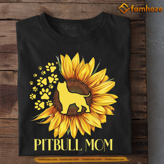 Mother's Day Dog T-shirt, Pitbull Mom Pitbull Inside Sunflower, Gift For Pitbull Dog Lovers, Dog Owner Tees