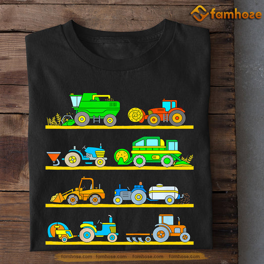 Tractor Kids T-shirt, Many Kind Of Tractors, Back To School Gift For Tractor Kids Boys And Girls