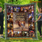 Barrel Racing Blanket, Just A Girl Who Loves Horses Fleece Blanket & Sherpa Blanket Gift For Horse Barrel Racing Lover