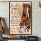 Horse Poster & Canvas, Be Strong Enough To Stand Alone Be Yourself Enough To Stand Apart, Horse Canvas Wall Art, Poster Gift For Horse Lovers