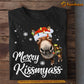 Funny Donkey Christmas T-shirt, Merry Kiss My Ass, Gift For Donkey Lovers, Donkey Tees