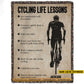 Personalized Cycling Boy Fleece Blanket, Cycling Life Lessons Sport Woven Blanket, Cool Sherpa Blanket Gift For Cycling Boys, Cycling Lovers