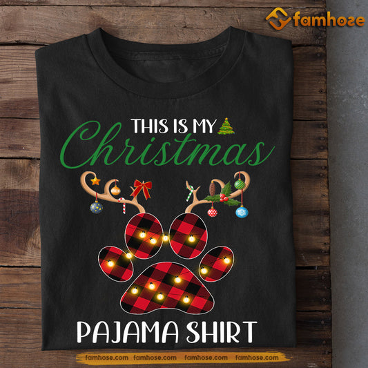 Dog Christmas T-shirt, Cozy Christmas Night, Gift For Dog Lovers, Dog Tees, Dog Owners