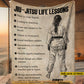 Personalized Jiu Jitsu Girl Life Lessons Fleece Blanket, Jiu Jitsu Woven Blanket, Cool Sherpa Blanket Gift For Jiu Jitsu Girls