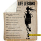 Personalized Running Fleece Blanket, Running Life Lessons Woven Blanket, Cool Sherpa Blanket Gift For Girl Runner