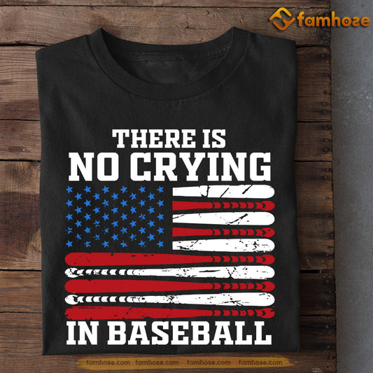 July 4th Baseball T-shirt, There Is No Crying In Baseball, Independence Day Gift For Baseball Lovers, Baseball Tees