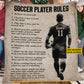 Motivational Personalized Soccer Boy Fleece Blanket, Soccer Player Rules Sport Woven Blanket, Cool Sherpa Blanket Gift For Soccer Lovers