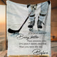 Motivational Hockey Fleece Blanket, It's About Being Better Than You Were The Day Before Sport Woven Blanket, Sherpa Blanket Gift For Hockey Lovers