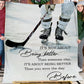 Motivational Hockey Fleece Blanket, It's About Being Better Than You Were The Day Before Sport Woven Blanket, Sherpa Blanket Gift For Hockey Lovers