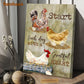 Chicken Poster & Canvas, Start Every Day With A Greatful Heart, Chicken Canvas Wall Art, Poster Gift For Chicken Lovers