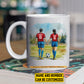 Personalized Soccer Couple Mug, Soccer Partners For Life, Best Valentine's Day Gift For Soccer-Loving Couple, Soccer Players