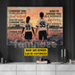 Vintage Personalized Soccer Couple Canvas Painting, I Choose You Romantic Quotes Wall Art Decor, Poster Valentine's Day Gift For Soccer-Loving Couple