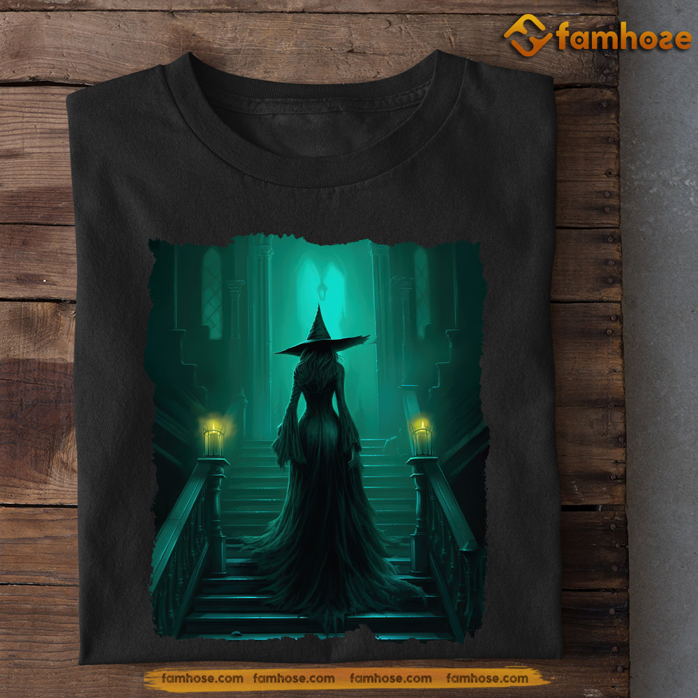 Spooky Halloween Witch T-shirt, Witch In A Dark House Halloween Costume T-shirt, Halloween Gift, Witch Tees