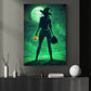 Witch’s Bewitched Fastball, Softball Canvas Painting, Spooky Season Wall Art Decor, Halloween Poster Gift For Softball Lovers, Softball Girls