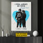 Romantic Personalized Football Couple Canvas Painting, I Will Always Be Your Biggest Fan Sports Wall Art Decor, Valentine's Day Poster Gift For Football-Loving Couple