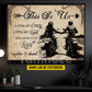 Vintage Personalized Couple Biker Canvas Painting, This Is Us Romantic Quotes Wall Art Decor, Poster Valentine's Day Gift For Motorcycle-Loving Couple