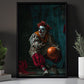 Jack-o'-Lantern’s Flickering Pass, Basketball Canvas Painting, Spooky Season Wall Art Decor, Halloween Poster Gift For Basketball Lovers