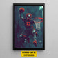 Terrifying Clown Slam Dunk, Basketball Canvas Painting, Spooky Season Wall Art Decor, Halloween Poster Gift For Basketball Lovers