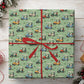 Golf Cart Christmas Wrapping Paper, Sage Green Golf Theme Birthday Wrapping Paper Rolls, Xmas Gift Wrap For Golf Lover