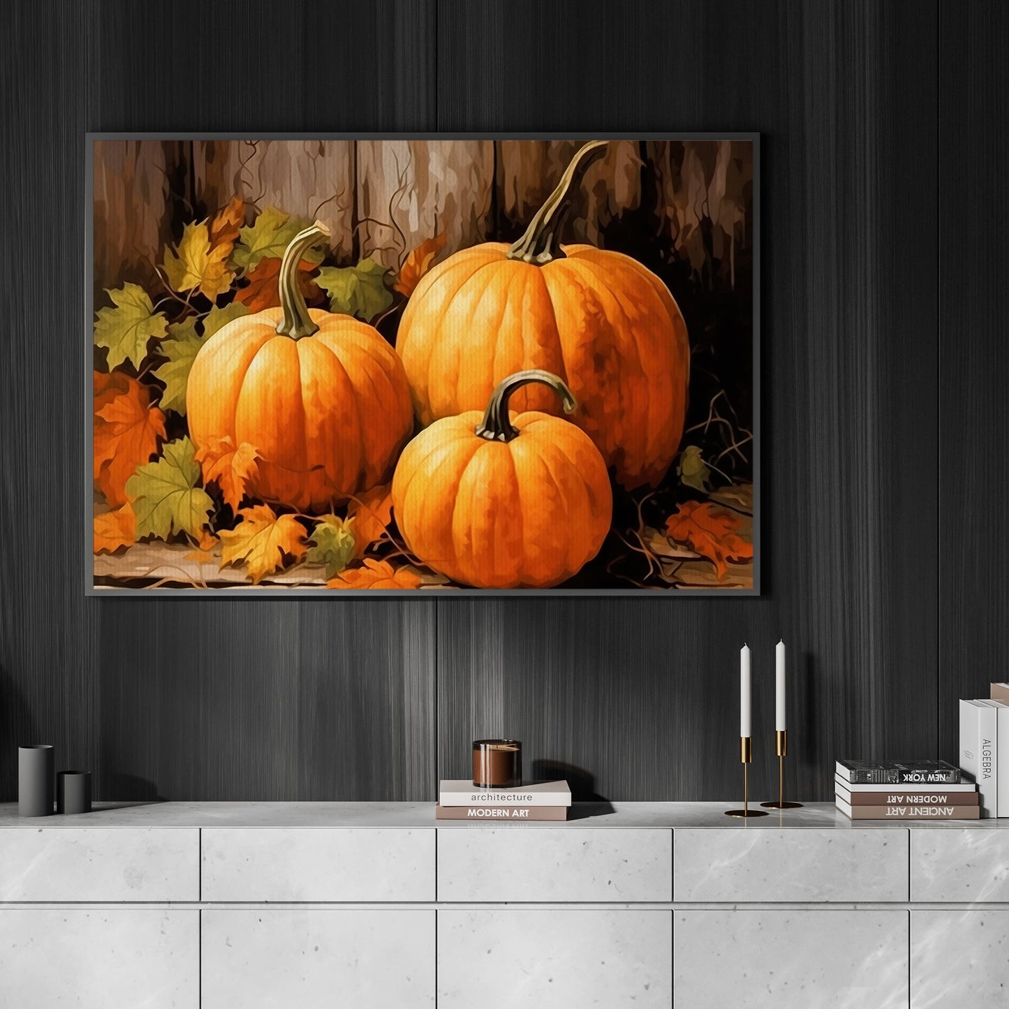 Autunm Pumpkins Canvas Painting, Wall Art Decor - Pumpkins In My House Autunm Pumpkins Poster Gift