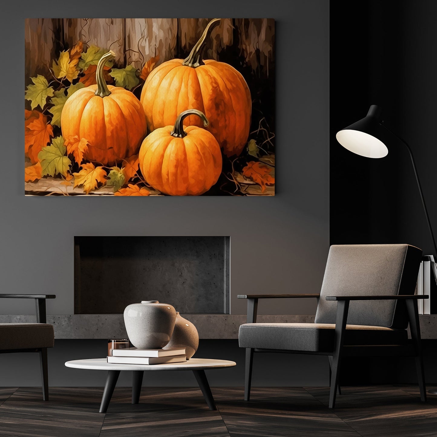 Autunm Pumpkins Canvas Painting, Wall Art Decor - Pumpkins In My House Autunm Pumpkins Poster Gift