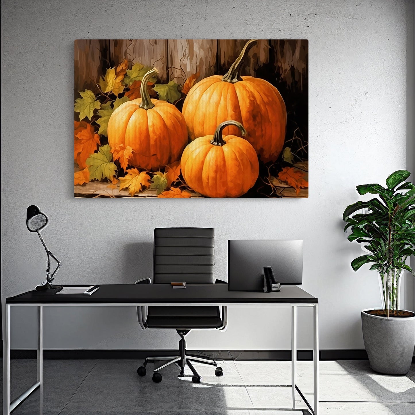 Autunm Pumpkins Canvas Painting, Wall Art Decor - Pumpkins In My House Autunm Pumpkins Poster Gift