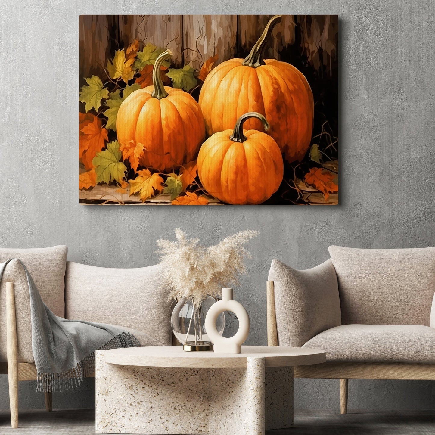 Autunm Pumpkins Canvas Painting, Wall Art Decor - Pumpkins In My House Autunm Pumpkins Poster Gift