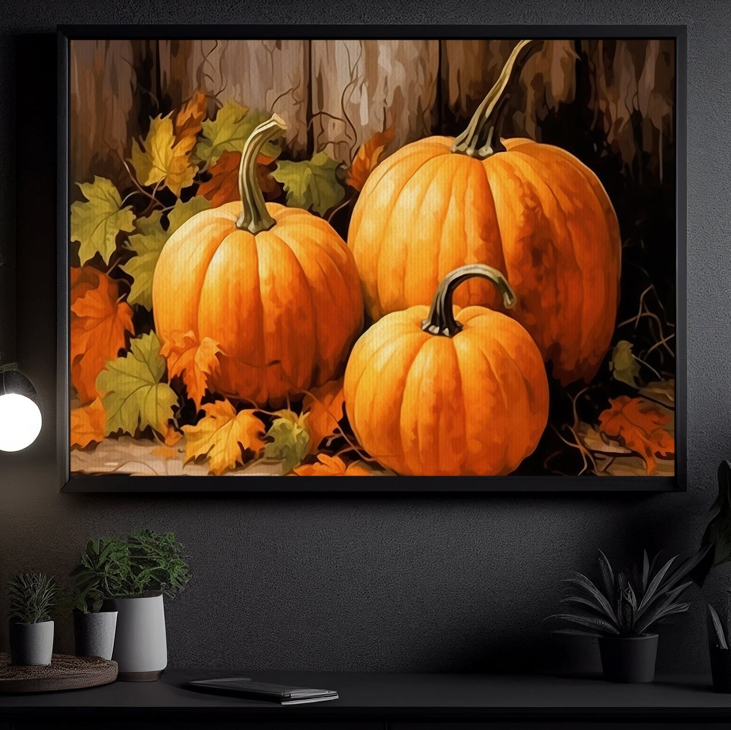 Autunm Pumpkins Canvas Painting, Wall Art Decor - Pumpkins In My House Autunm Pumpkins Poster Gift