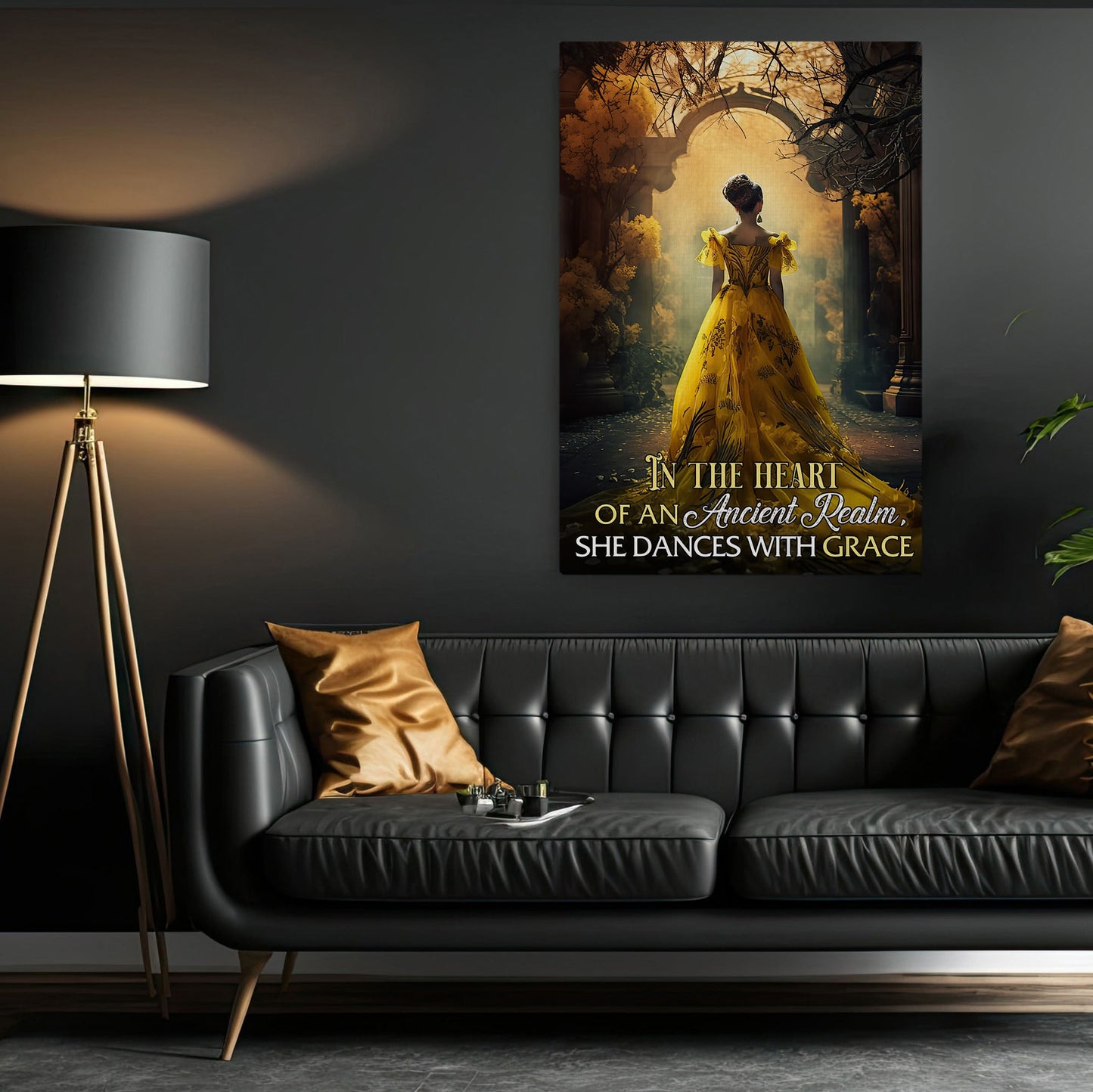 In the Heart Of An Ancient Realm, She Dances with Grace, Victorian Canvas Painting, Xmas Wall Art Decor - Christmas Poster Gift