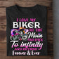 Valentine's Day Biker T-shirt, I Love My Biker To The Moon And Back, Romantic Valentines Gift For Motorcycle Lovers, Biker Tees