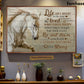 Horse Poster/Canvas, Life Isn't Meant To Be Easy Sometimes Happy Up And Down, Horse Canvas Wall Art, Poster Gift For Horse Lovers