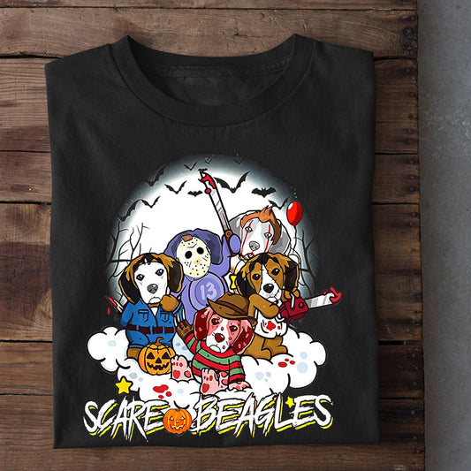 Cool Halloween Beagles Dog T-shirt, Scare Beagles, Gift For Dog Lovers