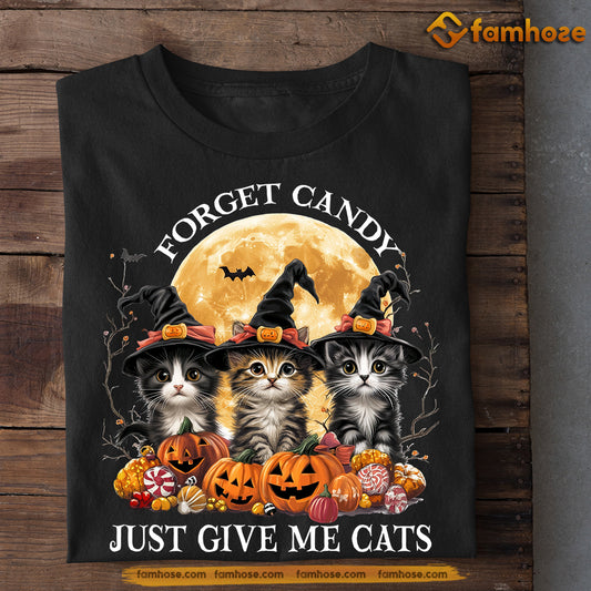 Funny Halloween Cat T-shirt, Just Give Me Cats, Spooky Season Gift For Cat Lovers, Cat Owners Tee