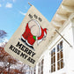 Funny Merry Kiss My Ass, Santa Claus Xmas Garden Flag & House Flag, Christmas Flag Gift For Santa Claus Lovers