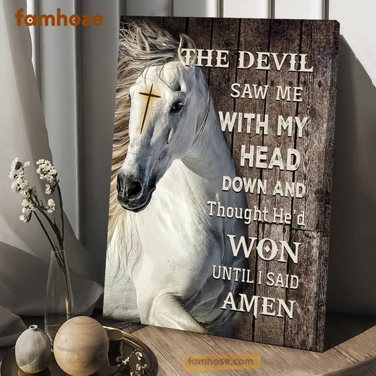 Horse Poster/Canvas, The Devil Saw Me With My Head Down, Horse Canvas Wall Art, Poster Gift For Horse Lovers