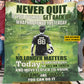 Personalized Soccer Boy Fleece Blanket, Never Quit You Can Do It Woven Blanket, Cool Sherpa Blanket Gift For Soccer Lovers