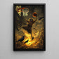 Scarecrow’s Slam Dunk, Basketball Canvas Painting, Spooky Season Wall Art Decor, Halloween Poster Gift For Basketball Lovers