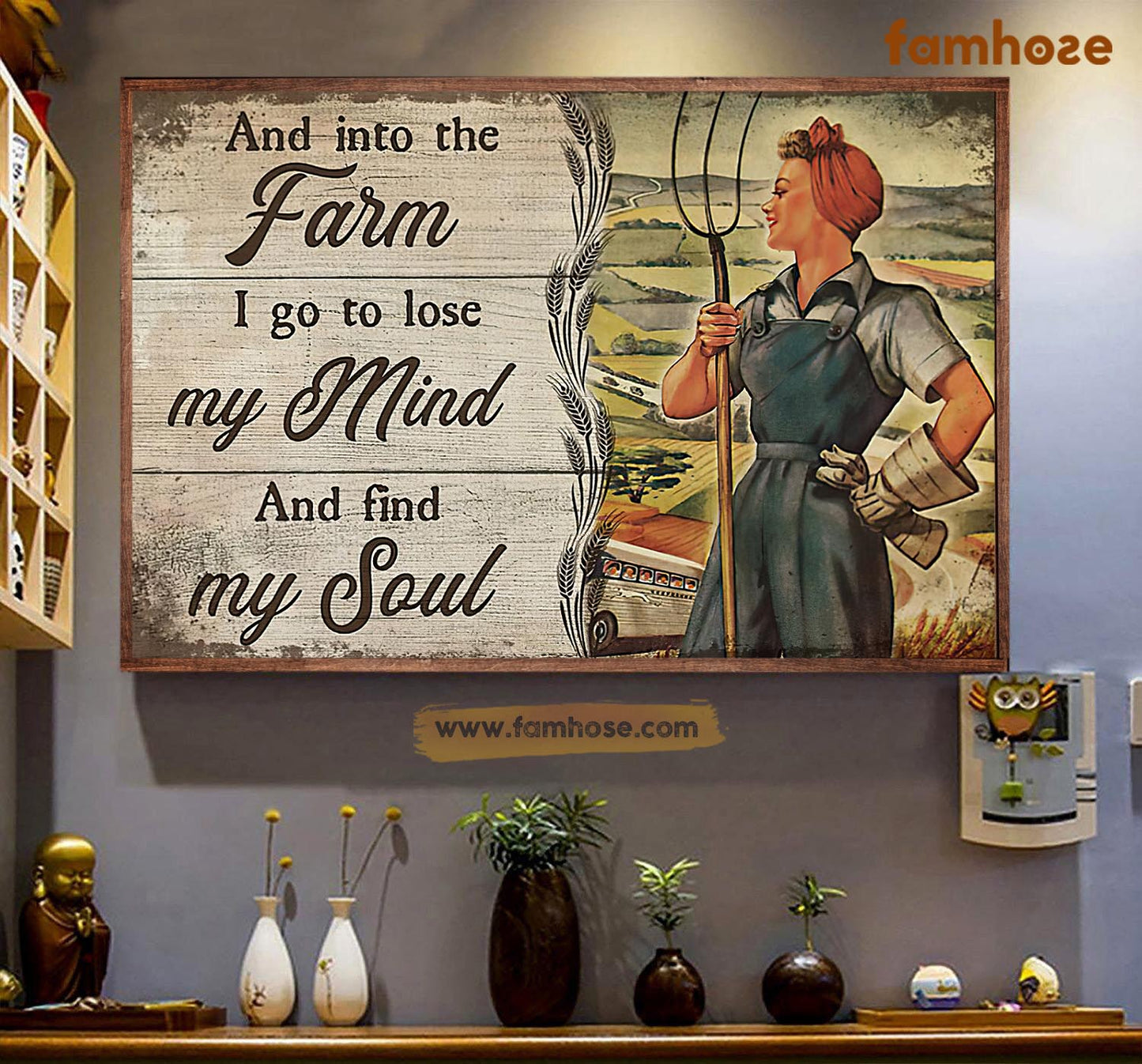 Farm Poster & Canvas, And Into The Farm Go To Lose My Mind And Find My Soul, Farmer Canvas Wall Art, Poster Gift For Farm Lovers