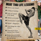 Motivational Personalized Muay Thai Fleece Blanket, Muay Thai Life Lessons Woven Blanket, Cool Sherpa Blanket Gift For Muay Thai Lovers